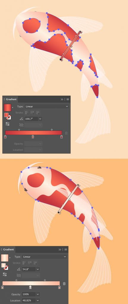 AI绘制彩色锦鲤鱼插图(11) AI绘制彩色锦鲤鱼插图(11)
