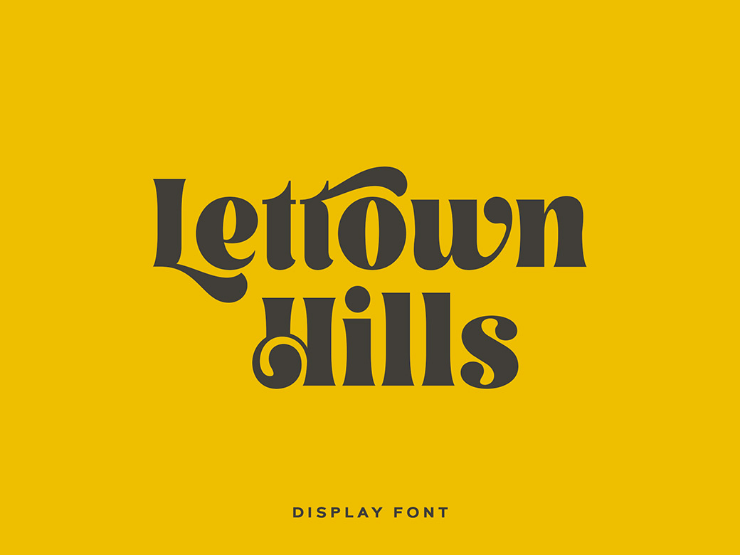 Lettown Hills嬉皮士艺术复古城市英文字体插图 Lettown Hills嬉皮士艺术复古城市英文字体