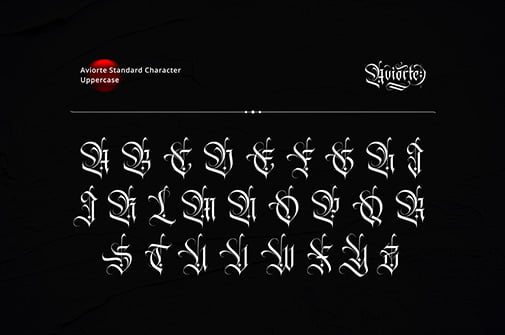 Aviorte Blackletter优雅干净艺术字体插图(2) Aviorte Blackletter优雅干净艺术字体