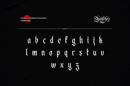 Aviorte Blackletter优雅干净艺术字体插图(3) Aviorte Blackletter优雅干净艺术字体
