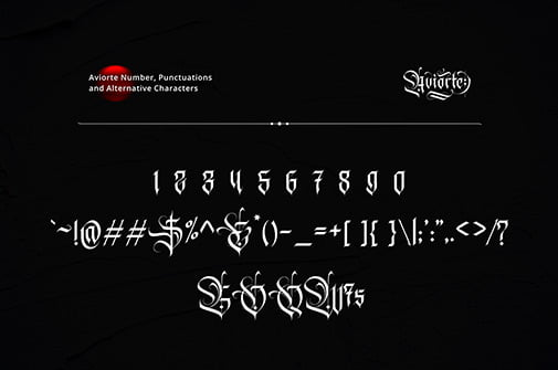 Aviorte Blackletter优雅干净艺术字体插图(6) Aviorte Blackletter优雅干净艺术字体