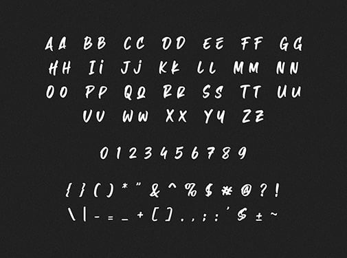 Hazard 平滑趣味笔刷字体插图(1) Hazard 平滑趣味笔刷字体