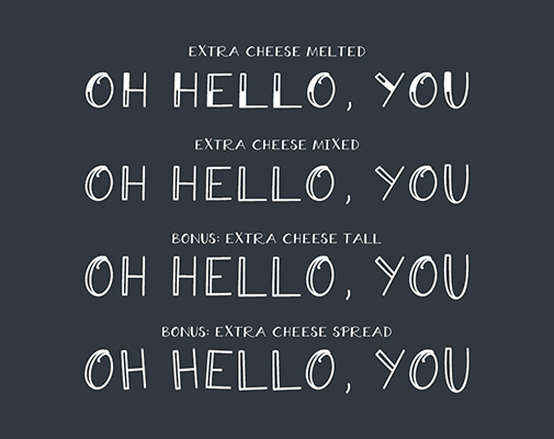 Extra Cheese卡通线条艺术字体插图(3) Extra Cheese卡通线条艺术字体