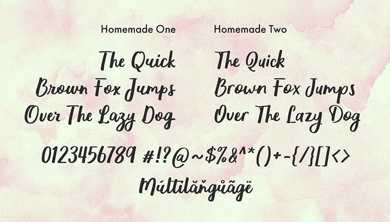 Homemade手写笔刷字体插图(3) Homemade手写笔刷字体