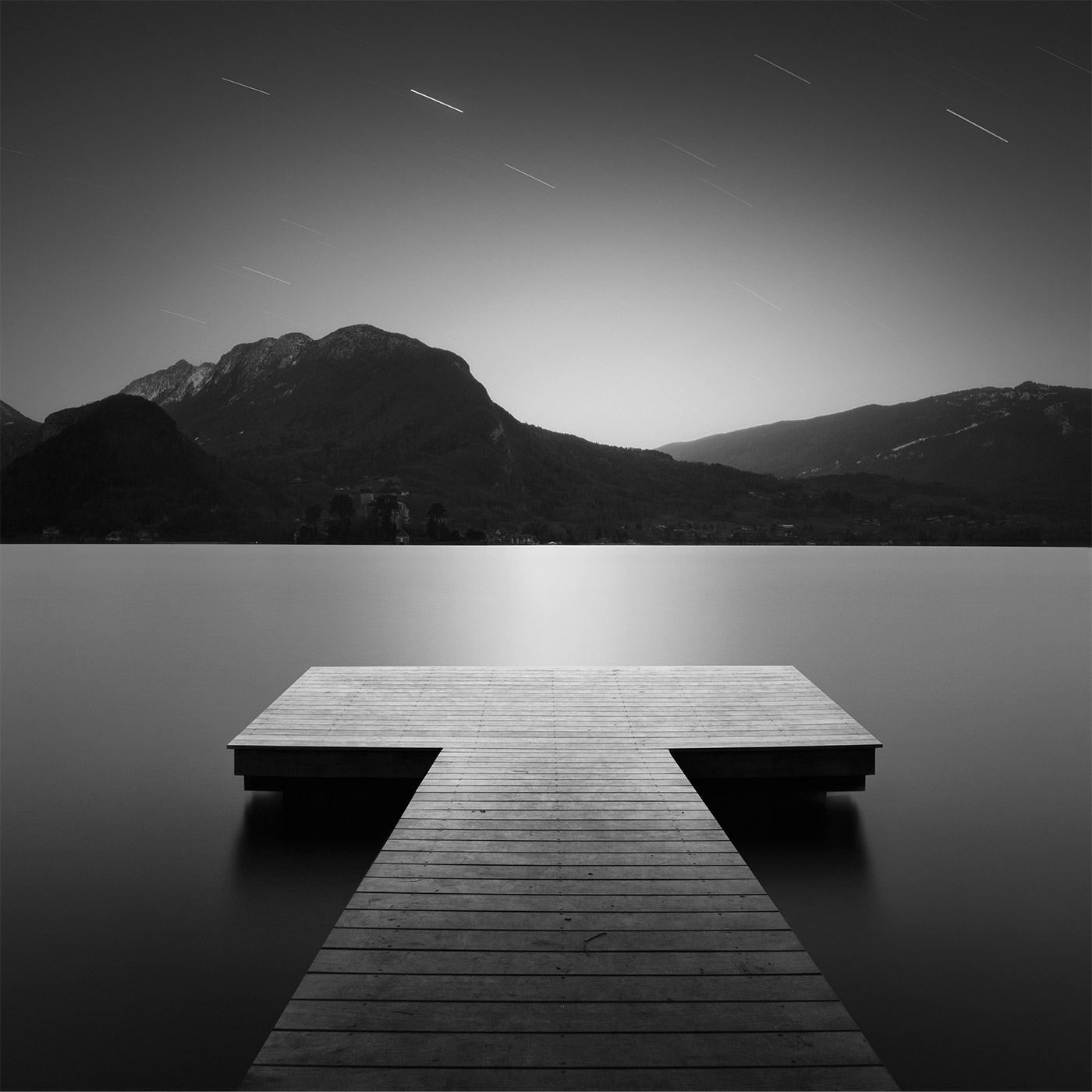 图片[6]-冬季色调：寂静下的湖光黑白照片-Deise