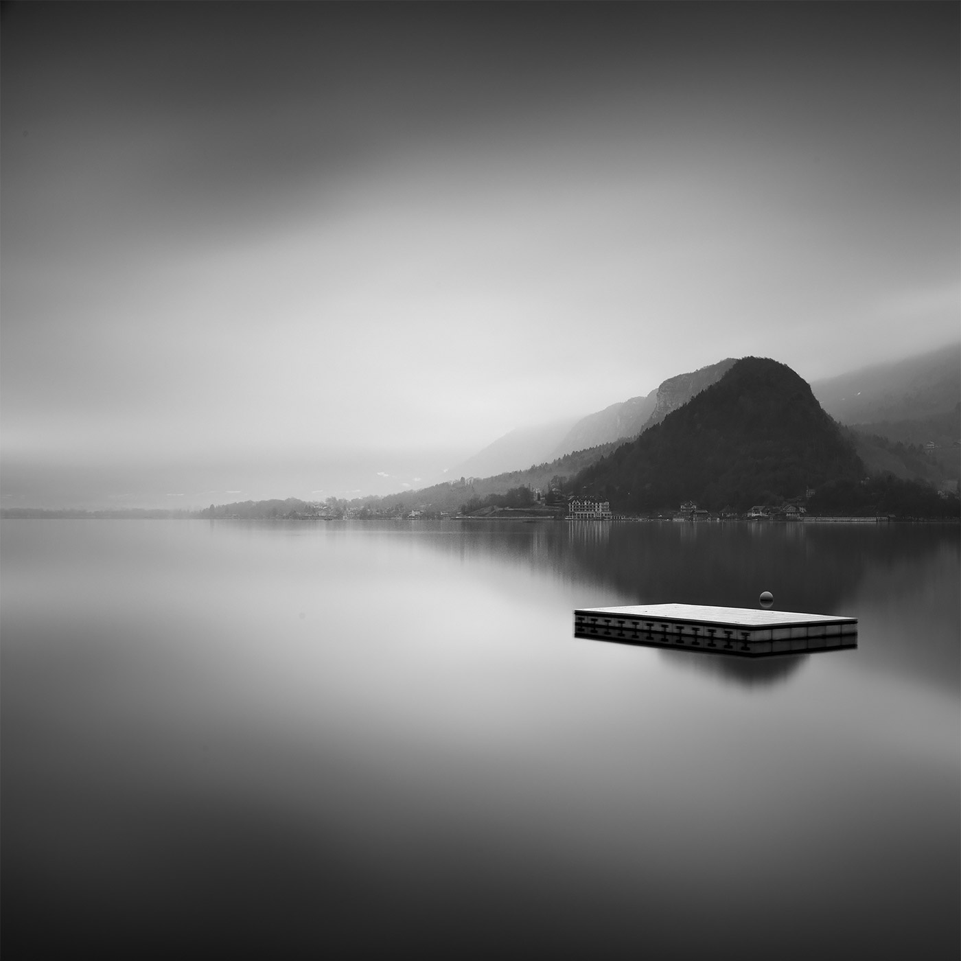 图片[7]-冬季色调：寂静下的湖光黑白照片-Deise