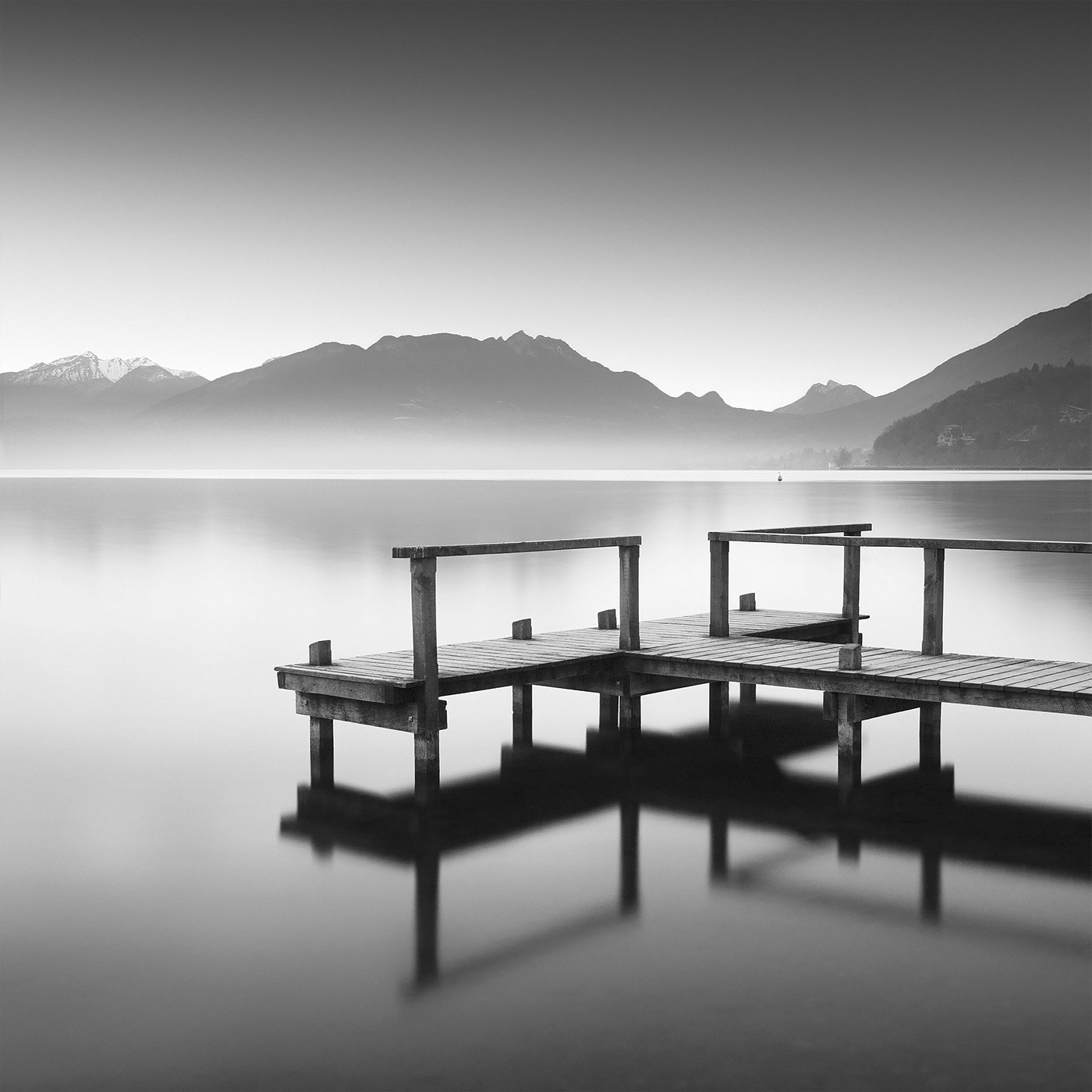 图片[11]-冬季色调：寂静下的湖光黑白照片-Deise