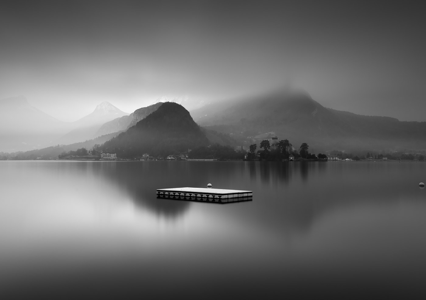 图片[13]-冬季色调：寂静下的湖光黑白照片-Deise