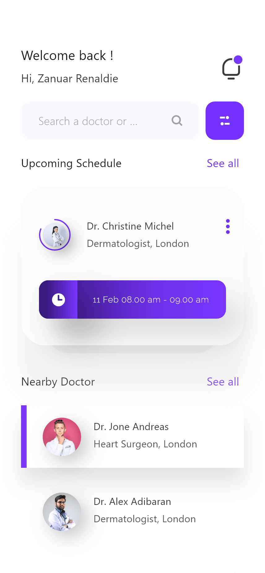 医疗健康医生预订应用App Ui界面插图1