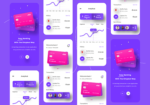 新拟物钱包交易信息应用App Ui界面-经验灵感