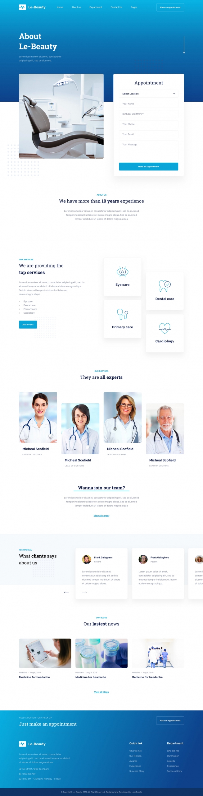 图片[1]-Lebeauty医疗健康落地页网页设计模板-经验灵感
