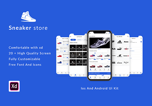 Sneaker Store 运动鞋电商应用程序 APP UI 界面