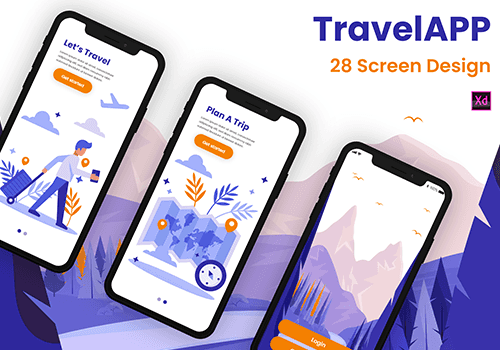 Travel-旅行社交分享平台APP UI界面设计-经验灵感