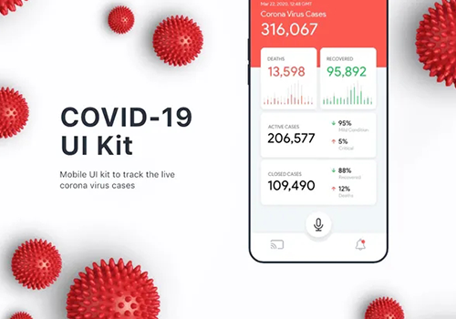 covid19-冠状病毒数据统计APP UI套件-经验灵感