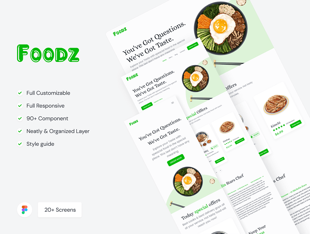 图片[1]-Foodz外卖美食餐饮落地页模板-经验灵感