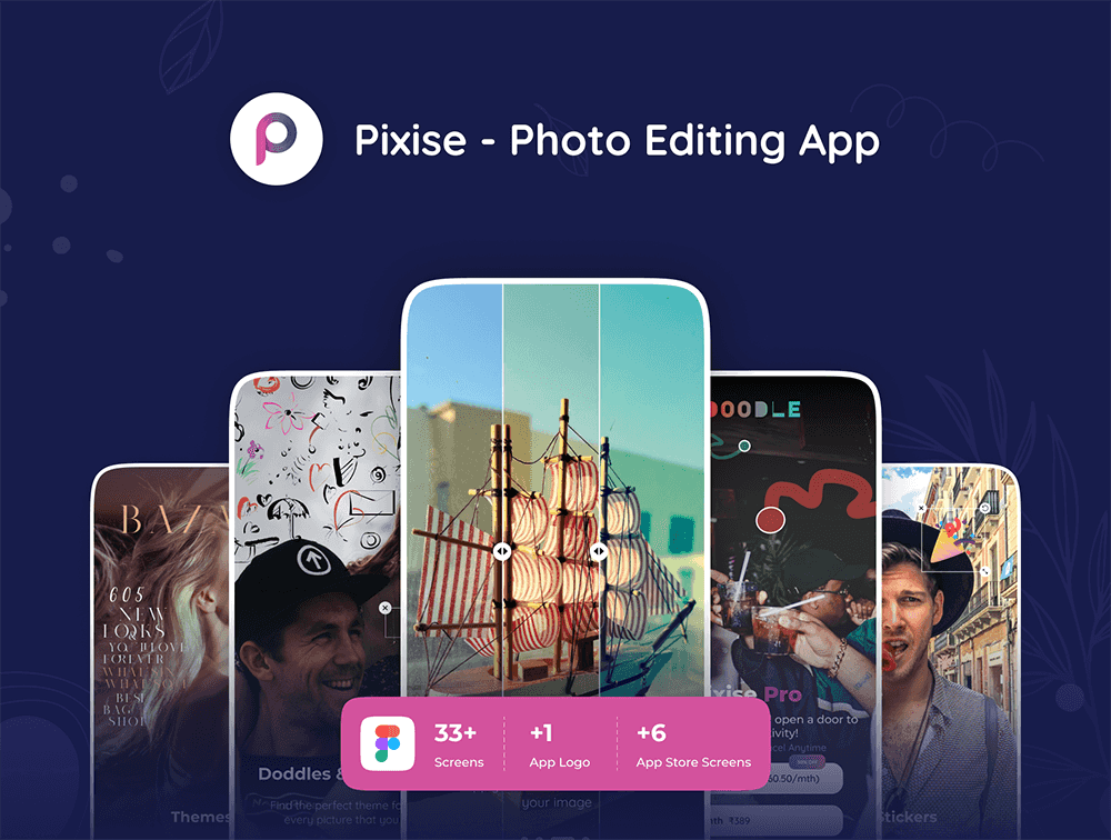 图片[1]-Pixise – 照片编辑应用程序 UI 套件-经验灵感