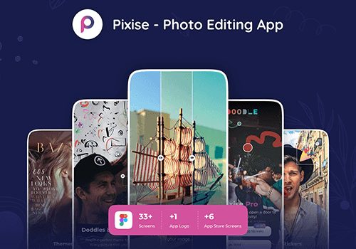 Pixise – 照片编辑应用程序 UI 套件-经验灵感