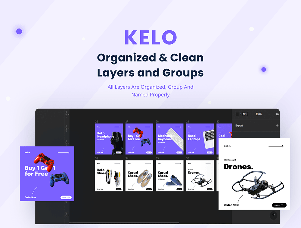 图片[1]-KELO社交媒体电商广告设计工具包-经验灵感