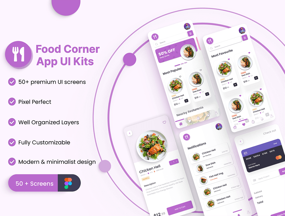 图片[1]-Food Corner美食外卖APP UI 界面-经验灵感