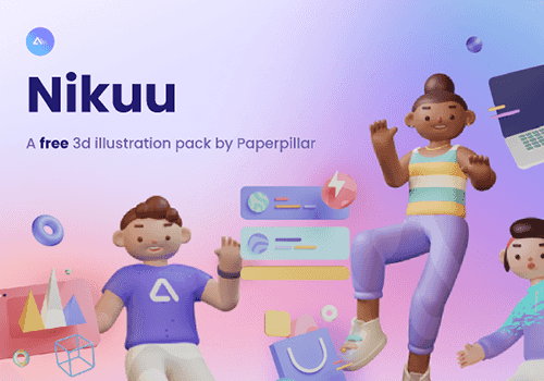 Nikuu-3D人物办公插图包-经验灵感