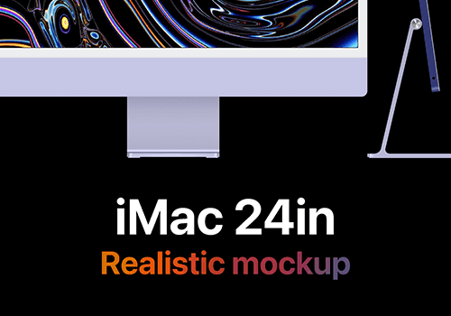 iMac 24 英寸电脑样机模型-经验灵感