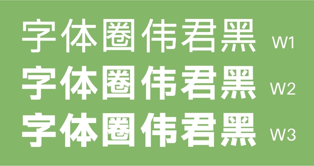 字体圈伟君黑-沉稳中正的免费商用中文黑体字体插图