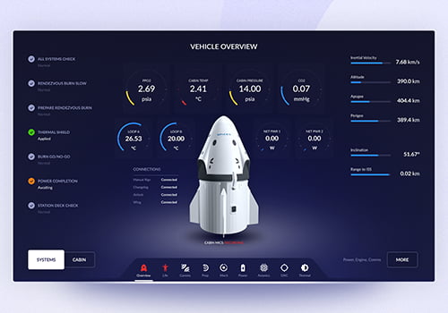SpaceX飞行控制管理界面-得设创意-Deise