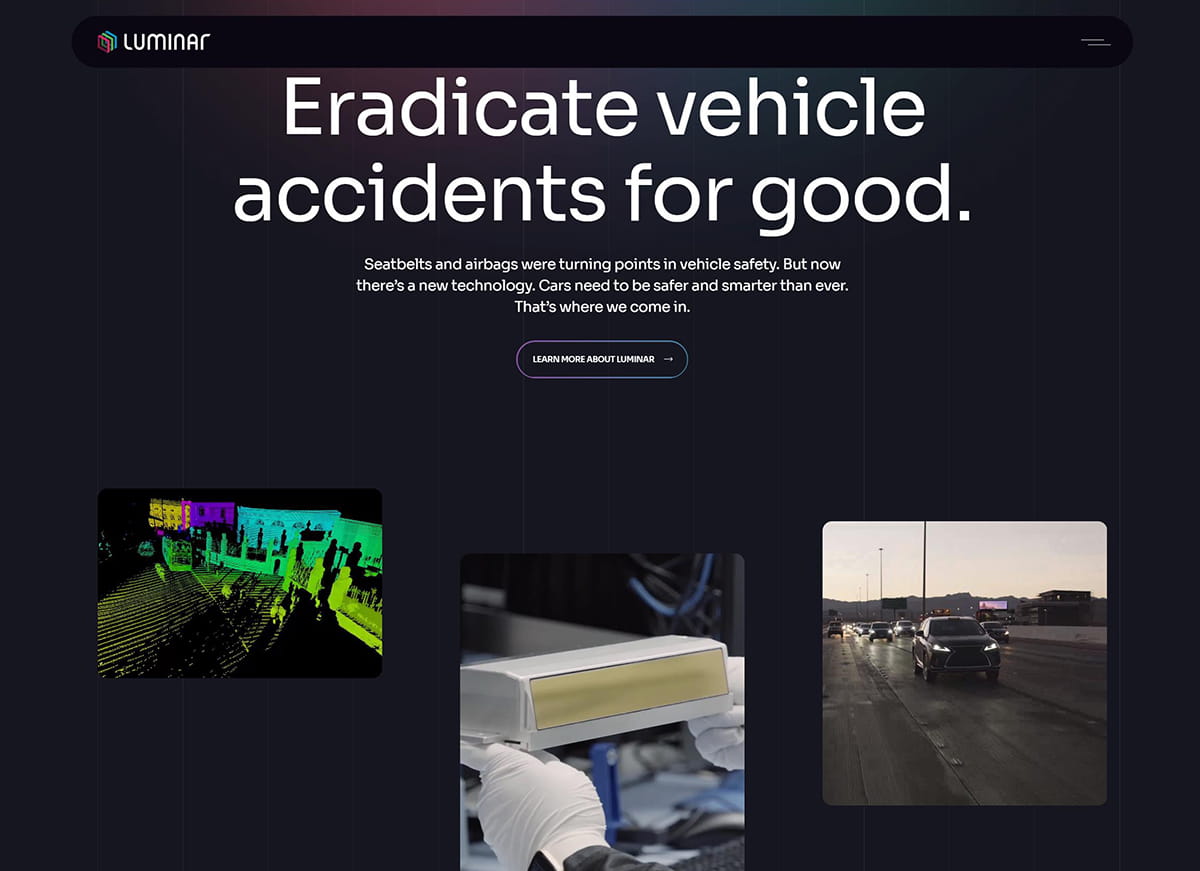Luminar汽车技术公司网站插图1