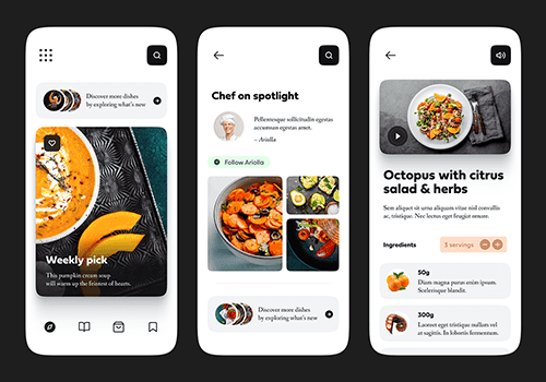 美食食谱App UI设计-得设创意-Deise