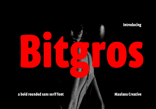 Bitgros经典复古英文字体-得设创意-Deise