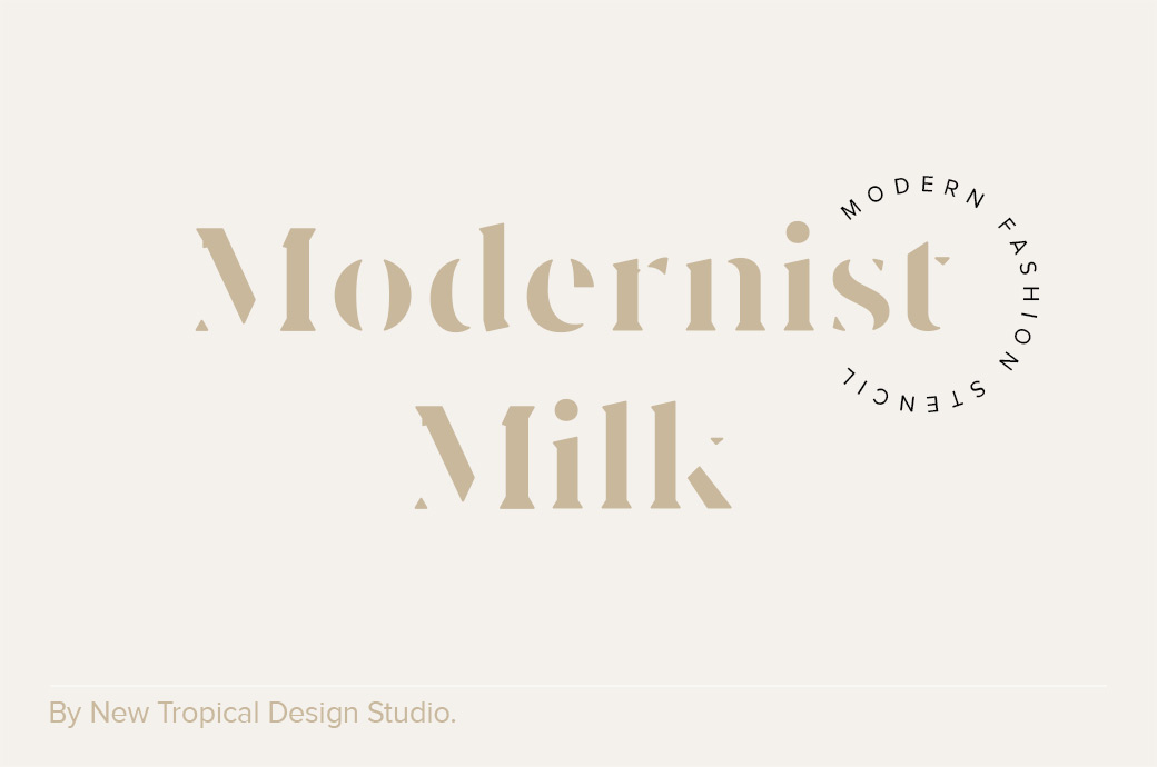 现代牛奶艺术英文字体插图2