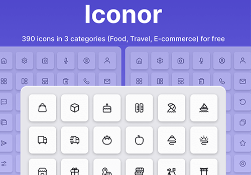 Iconor – 390+免费Figma图标-得设创意-Deise