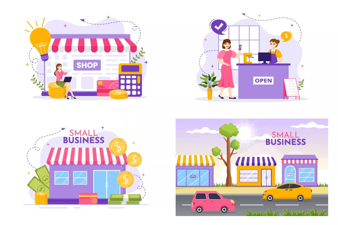 图片[1]-12 张小企业贷款商业免费插图-得设创意