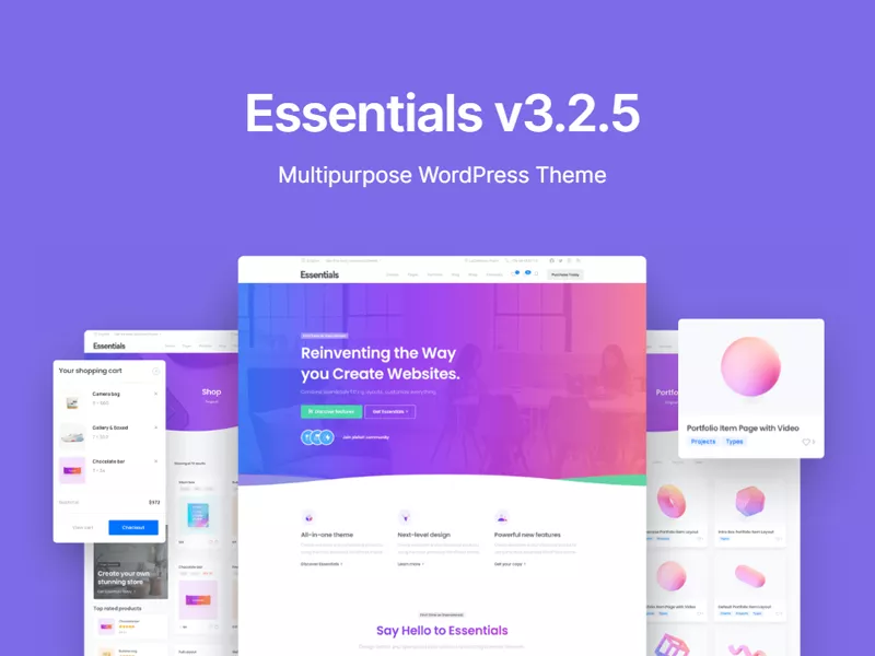 Essentials v3.2.5 – 多用途 WordPress 主题-得设创意