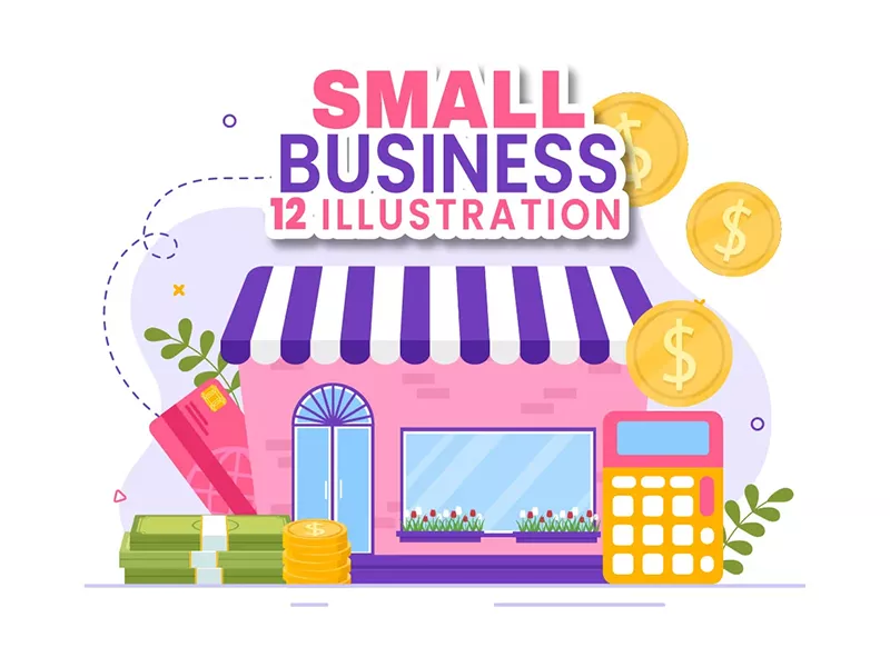 12 张小企业贷款商业免费插图-得设创意