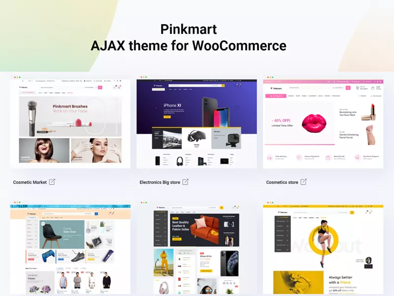 Pinkmart v4.2.1 – 面向 WooCommerce 的 AJAX 主题-得设创意