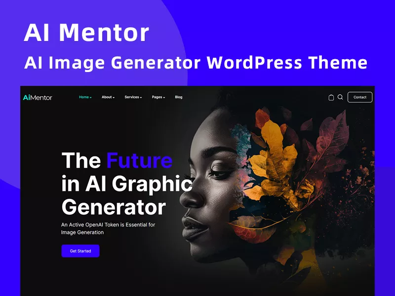 AI Mentor v1.0 – AI图像生成器 WordPress 主题-得设创意