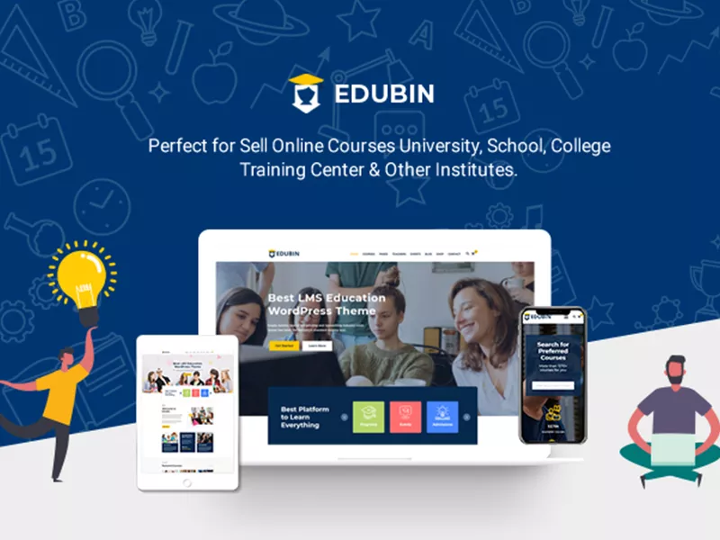 Edubin – 教育学习 WordPress 主题-得设创意