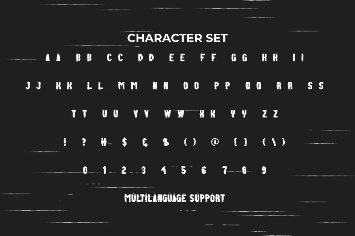 图片[2]-Glitch Code Font！故障效果创意英文字体-得设创意