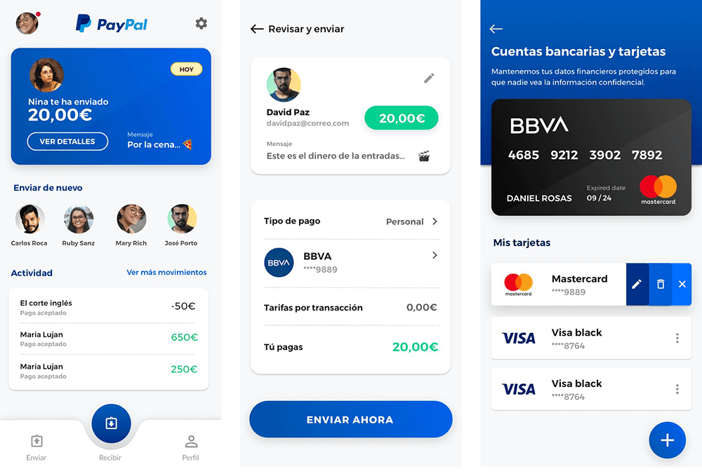 图片[1]-PayPal 钱包支付应用界面设计-Deise