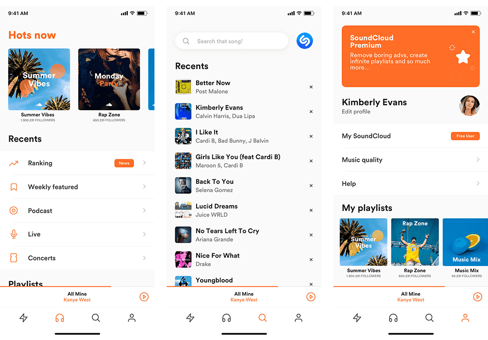 图片[2]-SoundCloud iOS 音乐应用界面设计-Deise